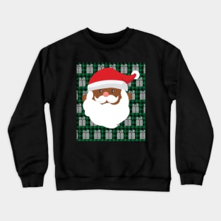 Ugly Christmas Black African American Santa Crewneck Sweatshirt